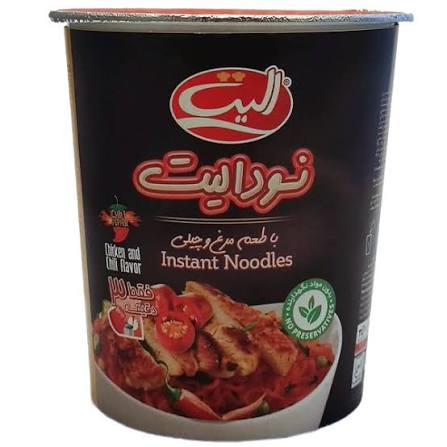 نودالیت مرغ و چیلی لیوانی الیت