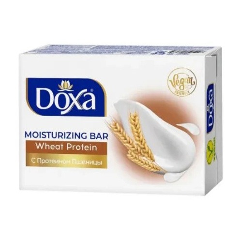 صابون مرطوب کننده جعبه ای (حاوی پروتئین گندم) 80 گرم Doxa