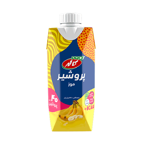 شیر پروتئینه موزی 330 سی سی پاکتی کاله 
