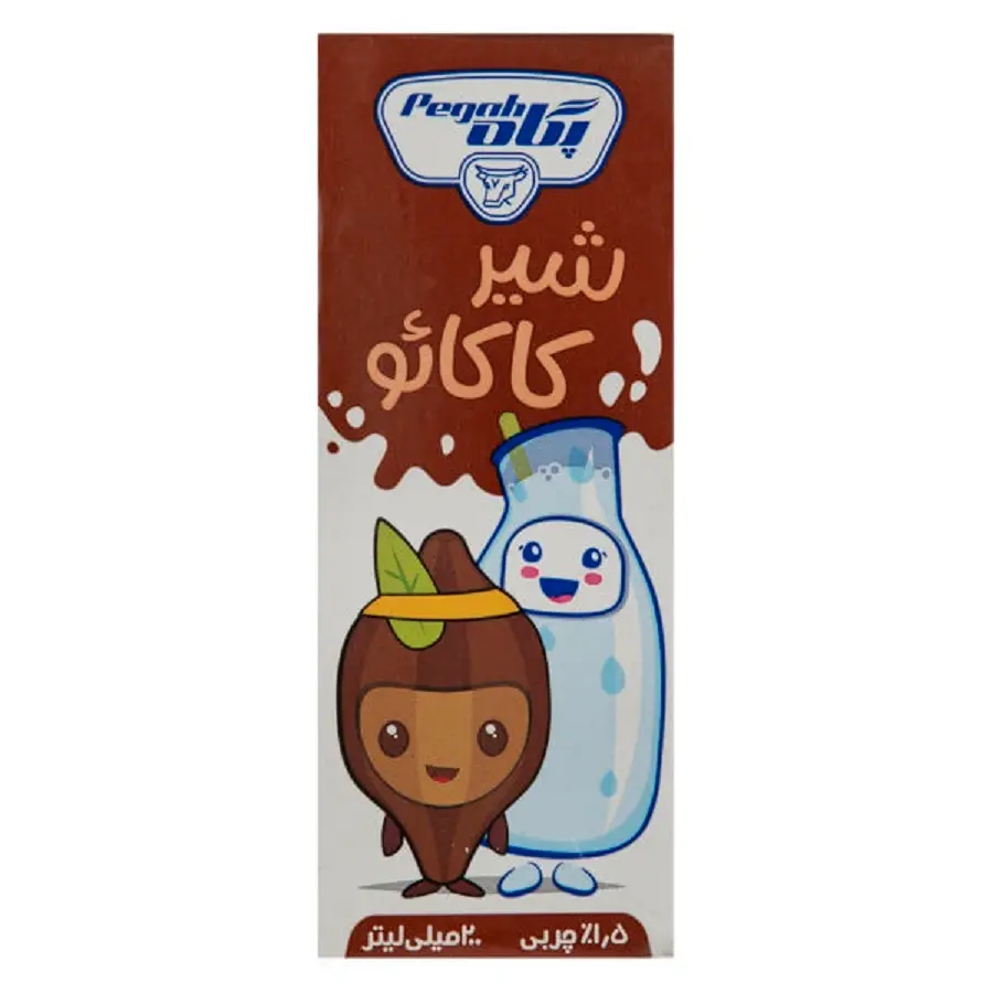 شیر کاکائو پگاه یک و نیم درصد چربی 200 میلی لیتر