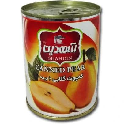 کمپوت گلابی 370 گرم شهدین