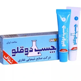 چسب دو قلوی 14 گرم شفاف غفاری