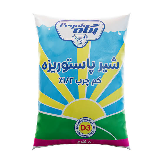 شیر پاستوریزه نایلونی کم چرب D3 پگاه