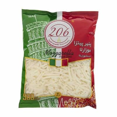 پنیر پیتزای موزارلا رنده شده 500 گرمی